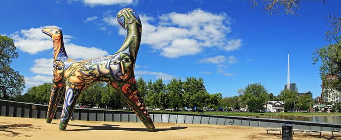 Angel - Deborah Halpern's Art Sculpture - Birrarung Marr Parkland - Melbourne