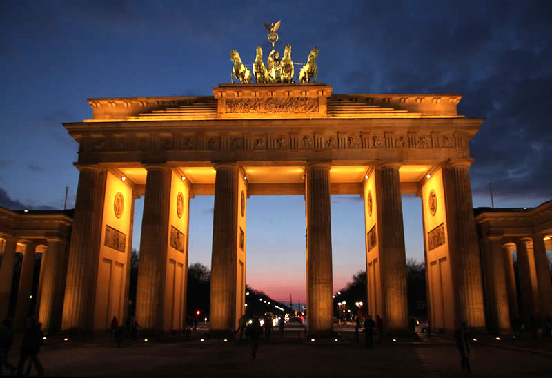 The Brandenburg Gate is a former city gate and one of the main symbols of Berlin and of Germany - travel - Berlin