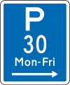 New Zealand road rules - traffic sign - parking