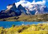 Torres del Paine from Lake Pehoe, Torres del Paine National Park, Chile