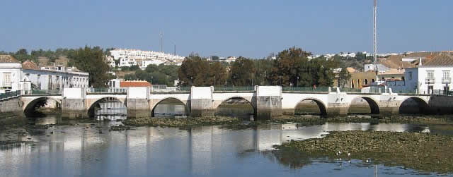 Roman bridge in Tavira, Algarve, Portugal