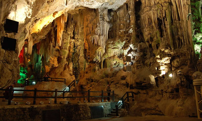 Spain - Gibraltar - The stage inside St Michael's Cave