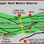 Spain - Gibraltar - Map of the Upper Rock Nature Reserve