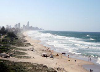 Surfers Paradise as seen from North Burleigh Heads - travel - Gold Coast, Queensland, Australia