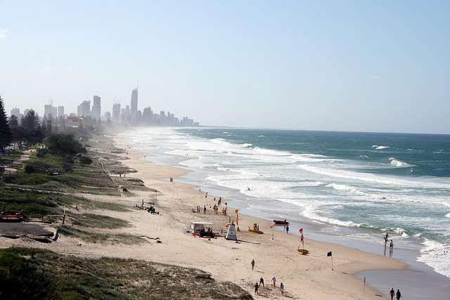 Surfers Paradise as seen from North Burleigh Heads - travel - Gold Coast, Qeensland, Australia