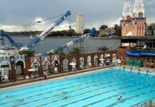 Sydney Olympic Swimming Pool near Luna Park Sydney Harbour, Australia - Travel - Australia - Sydney