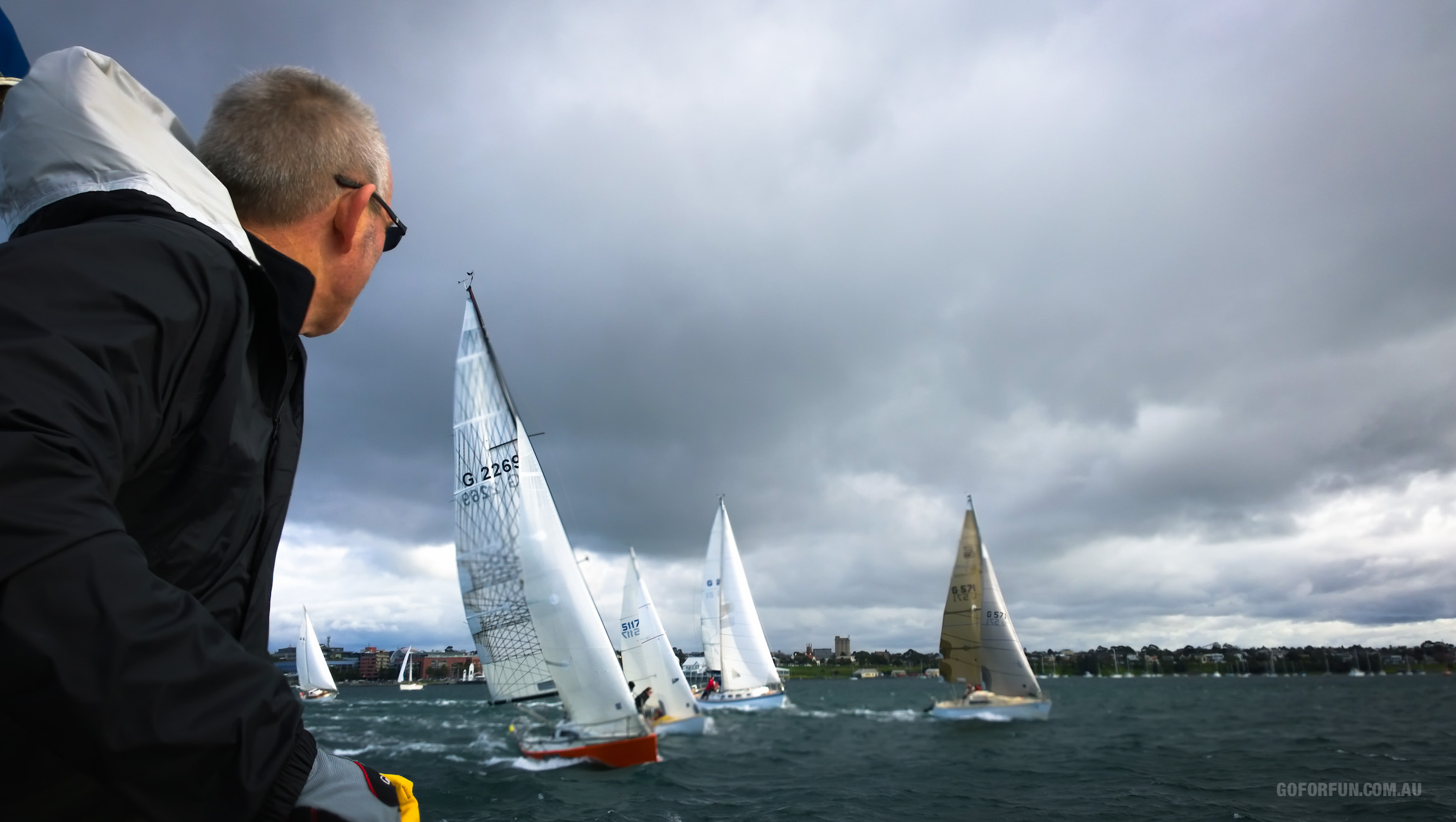 Sailboat Racing At Royal Geelong Yacht Club. Winter Race 3. We Won