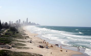 Surfers Paradise as seen from North Burleigh Heads - travel - Gold Coast, Queensland, Australia