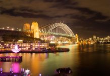 Sydney Harbour Bridge (Vivid Sydney 2012) - Travel Australia - Event - Vivid Sydney Festival