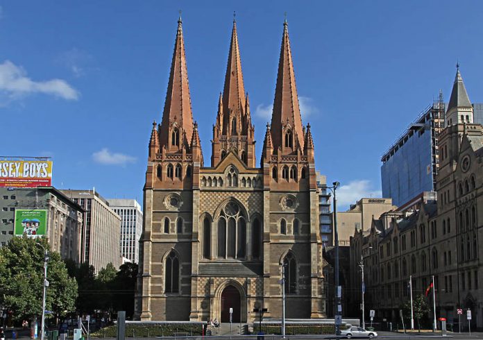 St Paul's Cathedral, Melbourne, at Federation Square