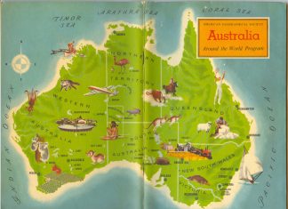 Travel around Australia - map